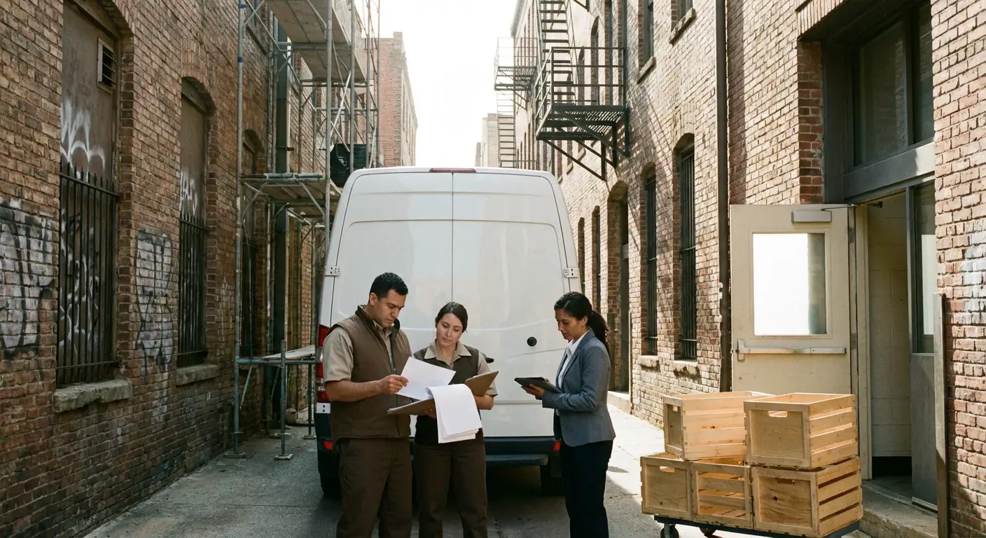 Kennewick alley delivery access and clearance check