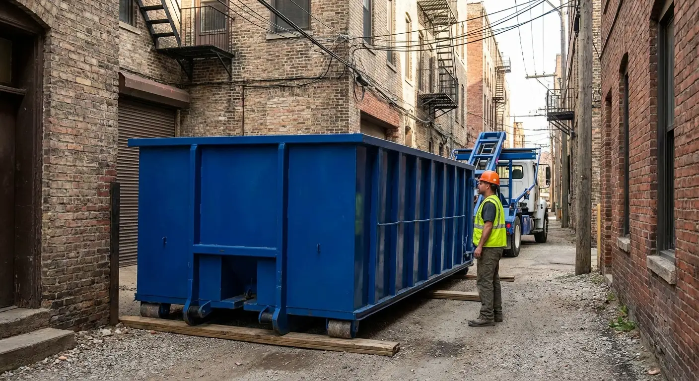 Narrow alley access challenges in Kennewick