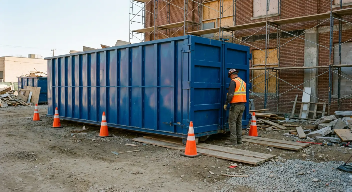 Safety inspection of dumpster placement site in Kennewick, WA