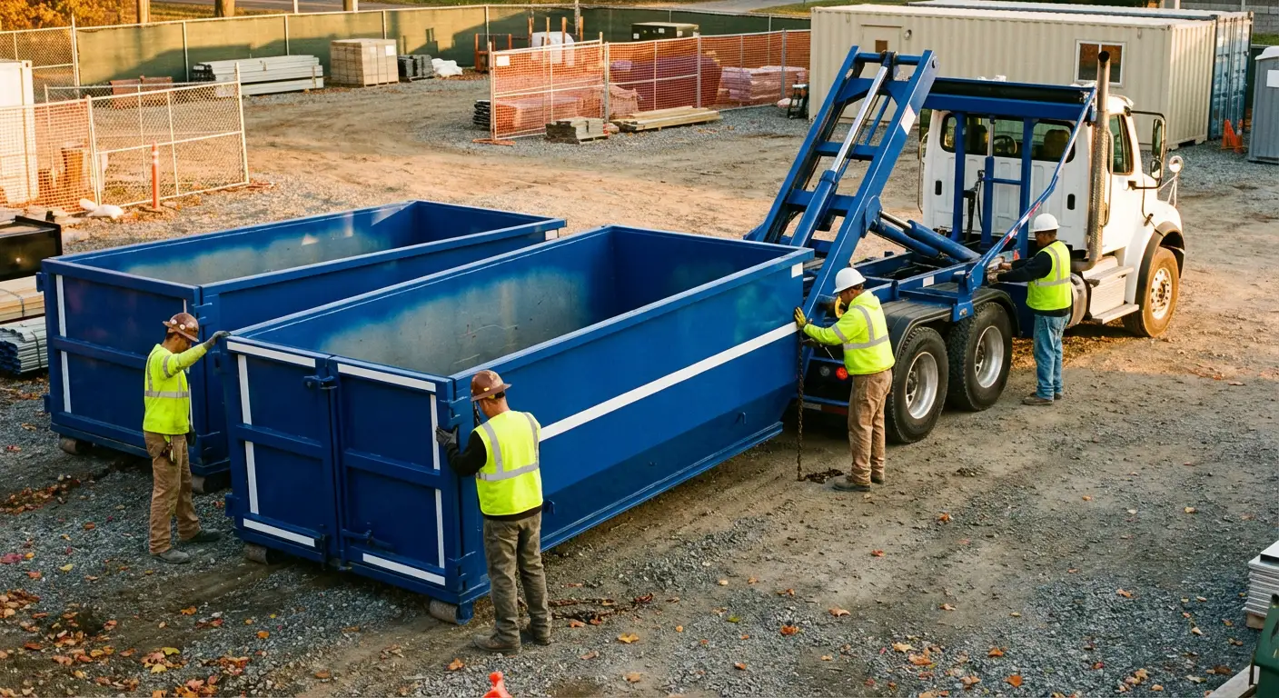 Commercial dumpster logistics and delivery truck access in Kennewick, WA